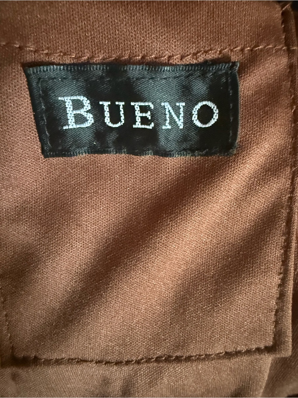 Bueno Vintage Brown Crocheted Hobo Shoulder Bag With Large Bronze Sequins - Picture 3 of 4